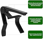 Guitar Capo for Acoustic and Electric Guitar 6 String, Premium ukulele Capos, Clip Capo, Clamp Capos, Black