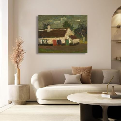 Toile murale de ferme ancienne grange paysage rustique - 4