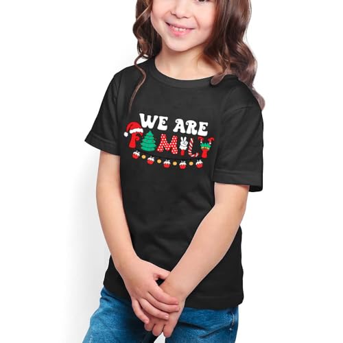 Image of Merry Christmas Family Shirts Plus Size Tops Couple Outfit Tee Parent-Child Short Sleeves Christmas Top