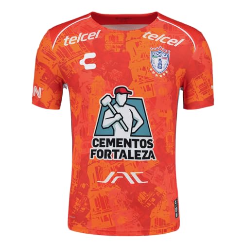 Charly Men's Soccer Liga MX 24/25 Home & Away Jerseys - Atlas, Leon, Santos, Pachuca (US, Alpha, Small, Regular, Regular, Pachuca - Away)