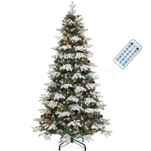 YITAHOME 180cm Künstlicher Weihnachtsbaum mit Beleuchtung &...