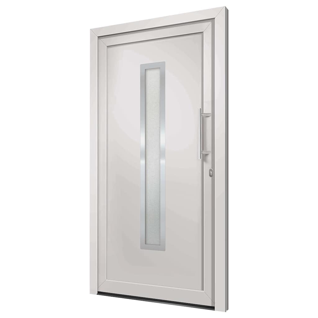 Aluminiowe drzwi wejściowe, białe, 98 x 208 cm