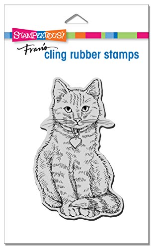 Stampendous Sitting Kitty Cling Rubber Stamp, ONE