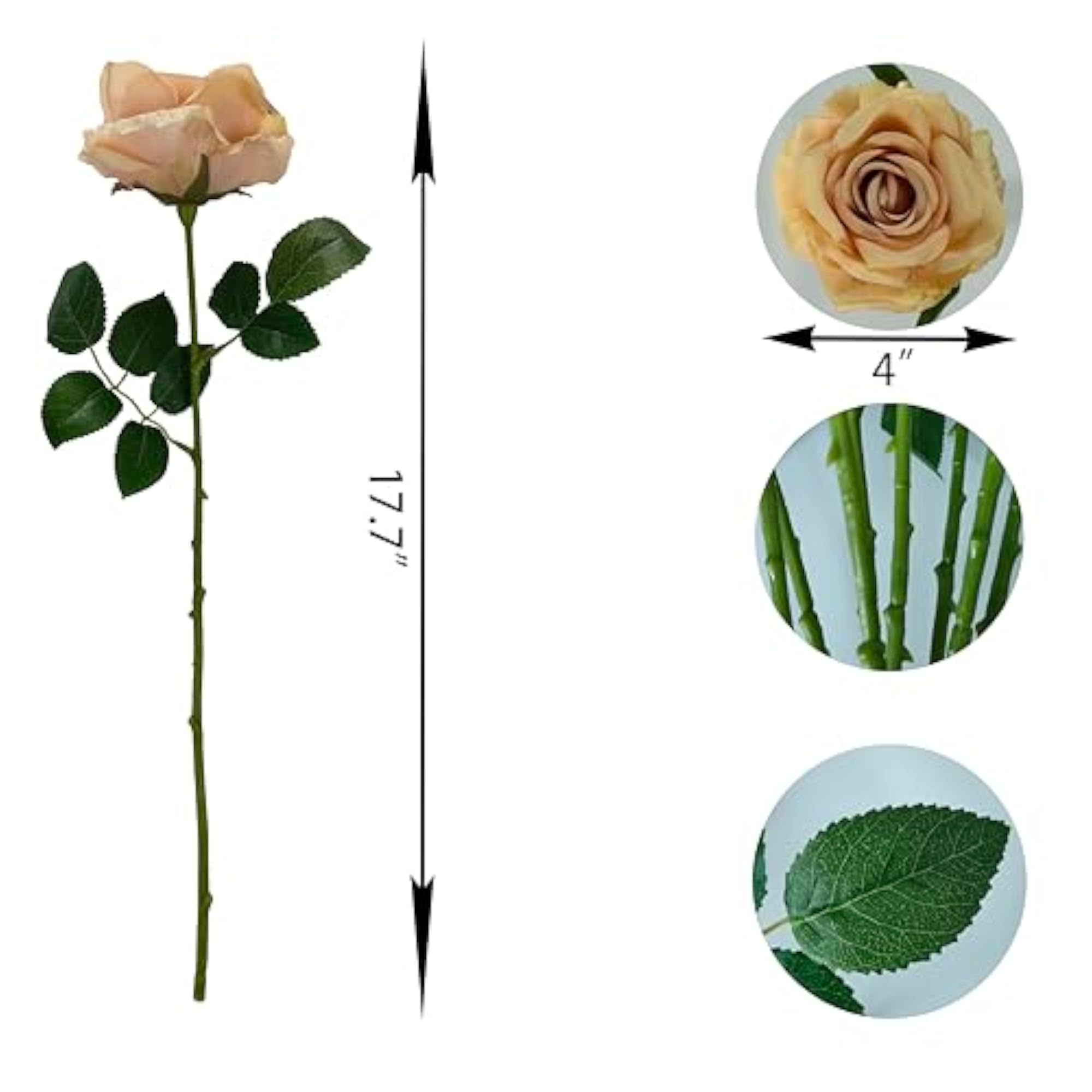 Fall Champagne Roses Artificial Flowers