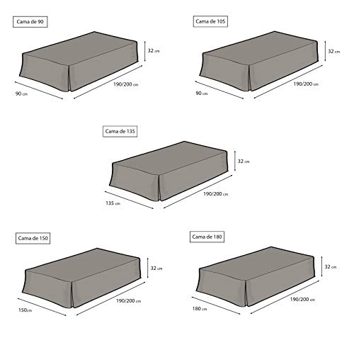 EasyCosy - Spannleintuch für Tiefe Matratzen (32 cm) ATENEA, mit Volant-Rüschen Bettvolants - Bett 180cm - Farbe Weibe (180x190/200cm) - Image 7