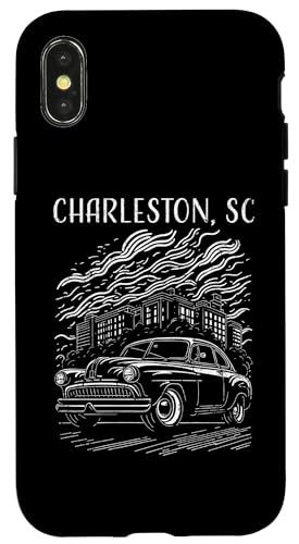 Charleston SC Voiture Classique Industrielle Design Vintage Coque pour iPhone X/XS