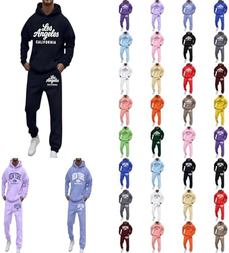 Los Angeles Sweat Suits Men Track Suits Letter Print Jogging Suit Sweatsuits Sets 2 Piece Set Mens Outfit Clothing