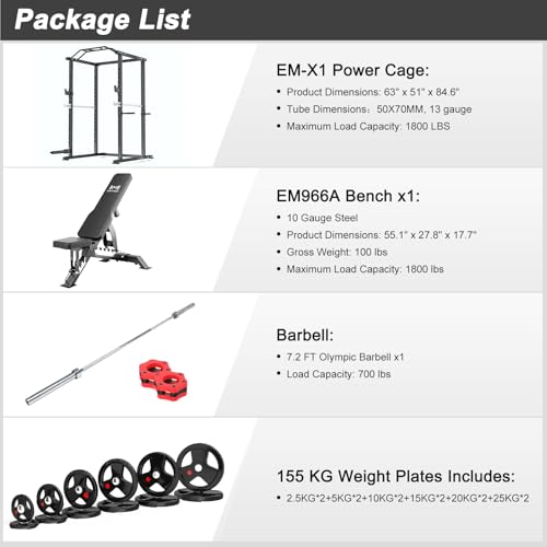 Image of Power Cage, Multi-Function Home Gym System (Power Cage JZ-1093)