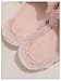 OYOANGLE Women's Cute Bow Decor Solid Slippers Fashion Home Slippers Open Toe Furry Bedroom Slipper Light Pink 8.5