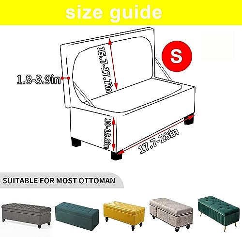Funda para banco elástica y rectangular para proteger el puff 3