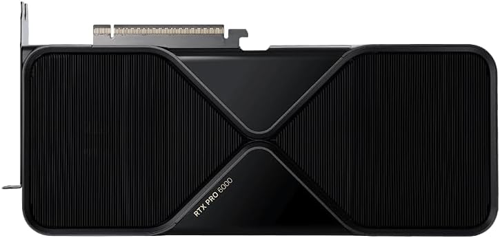 Goiena view of the NVD RTX PRO 6000 Blackwell Graphics Card, showing the model name