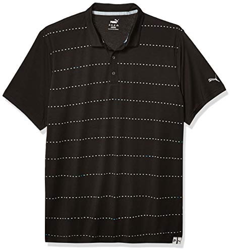 PUMA Golf 2020 Men's Fusion Dot Polo, Puma Golf Black, Large