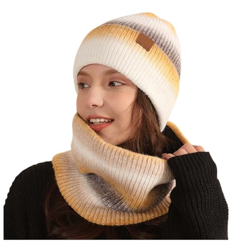 Ensemble écharpe bonnet gant femme chaud idée cadeau de Noël