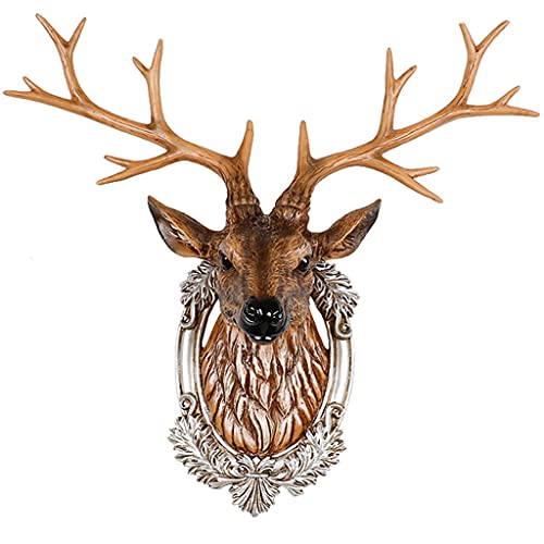 Glücklicher Hirschkopf Dekoration Wandbehang Wohnzimmer Veranda TV Hintergrund Wandschmuck Tier Glück Hirsch Anhänger Cover