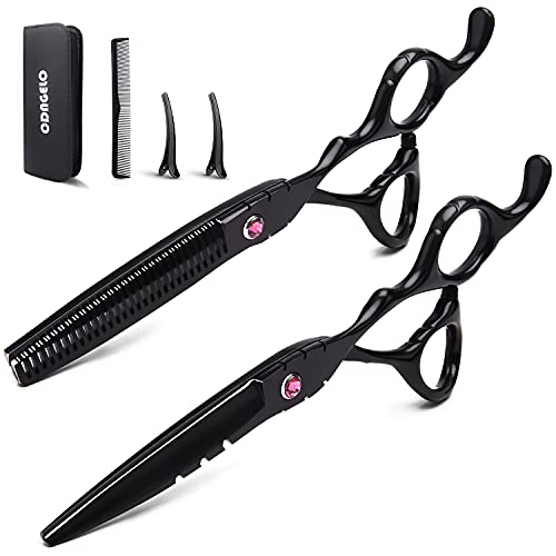 Hair Cutting Scissors Shears Kit,CDNGELO Thinning Scissors, Barber hair scissors kit with Comb,Professional Barber/Salon/Home Shears Kit For Men,Women,kids,Stainless Steel Hairdressing Shears Set