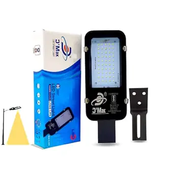 D'Mak 50 Watt Waterproof Grey Body LED Street Light for Outdoor Purposes (Warm White Yellow)