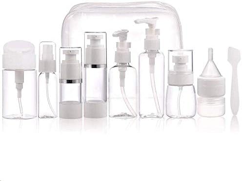 Travel Bottles Set 12 PcsWith Cosmetic Containers (20G)Portable 100% Leak Proof Refillable Toiletry Containers - Squeezable Tubes for Shampoo, Conditioner & LotionCosmetic Makeup with toiletry Bag