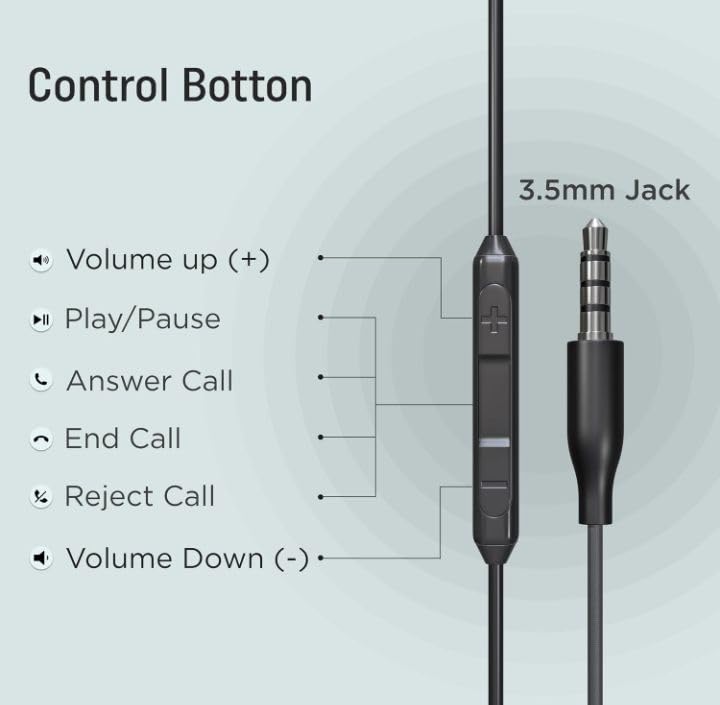 Image of Durable Metal Wired Earphones Earbuds with Microphone & Deep Bass Clear Sound Noise Isolating in Ear Headphones, Stereo Ear Buds for Cell Phones, Laptop, Tablet,