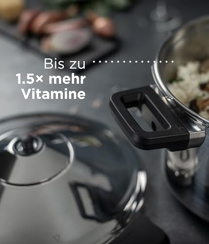 Kuhn Rikon Duromatic Inox, Olla a Presión Super Rápida con Asas, Olla Express Apta para Inducción, Fondo Superthermic para una buena Distribucion del Calor, Acero Inoxidable18/10, 6 L. /24 CM - imagen 12