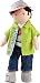 HABA Boy Doll Steven 15" Soft Doll with Dark Hair, Grey Eyes and Freckles