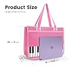 BestSounds Piano Bag, Zipper Waterproof Music Book Tote Bag Piano Accessories for Women, Gifts for Musicians (Pink) #4