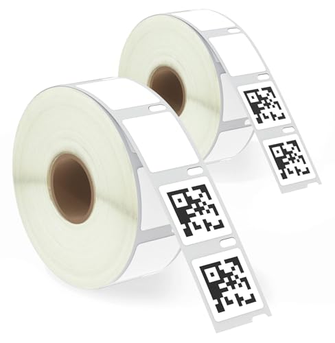 BETCKEY - Replace for DYMO 30332 (1" x 1") Square Labels [2 Rolls]