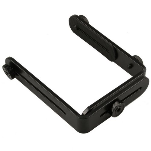 Nicna - Supporto universale regolabile a doppia forma di L, per fotocamera e flash Speedlite