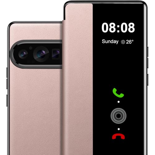 Étui à rabat S View rose pour Google Pixel 10 protection intégrale en cuir rigide 6.3 pouces