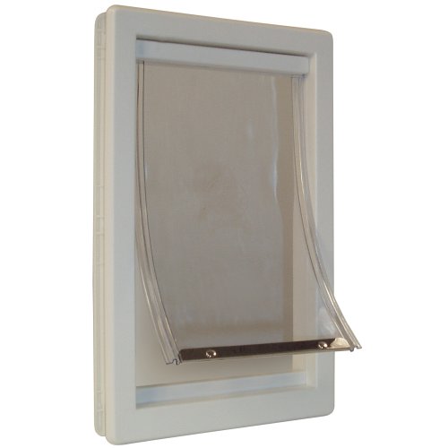 Perfect Pet Pet Door with Telescoping Frame, Extra Large, 10.25" x 15" Flap Size by Ideal Pet Products - Used condition - US$38.58