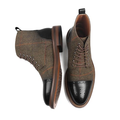 RITIZEN Leather Chukka Lace-Up Boots for Men,Soft and Comfortable,Casual Outdoor4