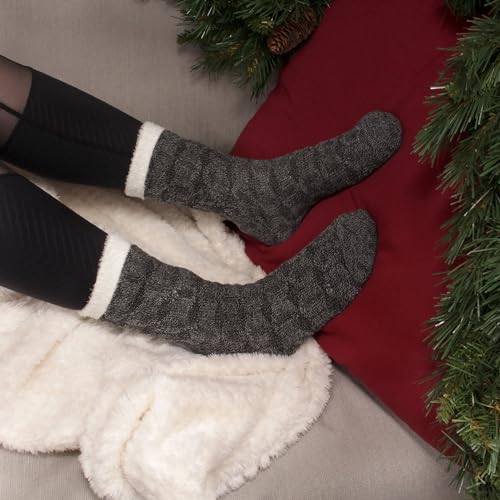Image of BambooMN Women's Double Layer Thick Cabin Winter Socks - 3 Pairs