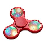 Tri-Spinner Fidget Toy Tri-Spinner Fidget Toy Fidget Spinner High Speed Lasting Rotation For Relieves Stress And Anxiety Puzzle Toy Playing In Hands (red flash switch))