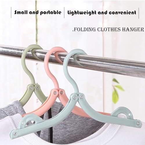 Image of Travel Curry - Portable Folding Clothes Hanger Set | Foldable Non-Slip Hangers for Wardrobe, Travel & Outdoor Drying | Space-Saving Multifunctional Adult & Child Hangers - Pack of 12