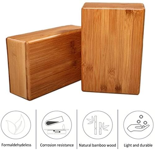 Bamboo Yoga Blocks Bricks, Handstand Block, Support Bricks to Deepen Poses, Improve Strength and Aid Balance and Flexibility, Non-toxic, Odorless, and Water-Resistant - Image 3