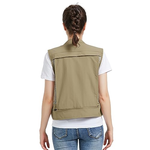 Ziker Women Mesh Breathable Outdoor Quick Dry Safair Cargo Fishing Travel Vest with Multiple Pockets4