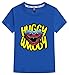 Silver Basic Jungen Huggy Wuggy Kurzarm Poppy Playtime Tops Horror Spiel Plüsch Puppe T-Shirts,Blue-5692-1302