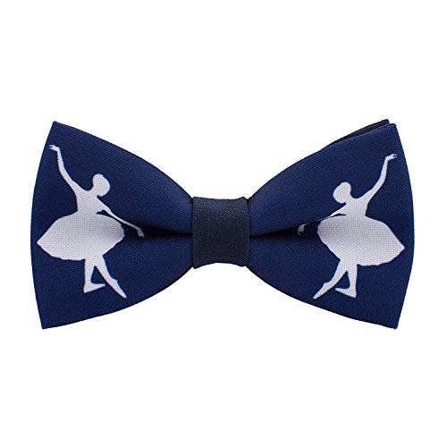 Bow Tie House Ballerina Blue bow tie ballet pattern unisex pre-tied shape