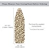 Leopard Print Ironing Board Cover Standard Size, Polyester Ironing Board Protector, Heat Reflective Surface, Dirt-Resistant Iron Board Cover, Easy to Install Remove