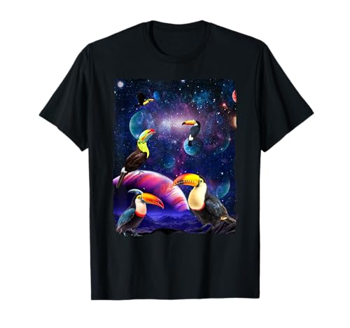 Toucans Birds Tropical Animal Universe Galaxy Stars Toucan Camiseta