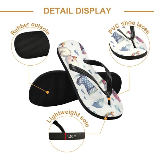Burbuja Duck with Rain Boots Flip Flops for Women Men, Soft Thong Sandals Rubber Slippers for Pool Beach Essentials3