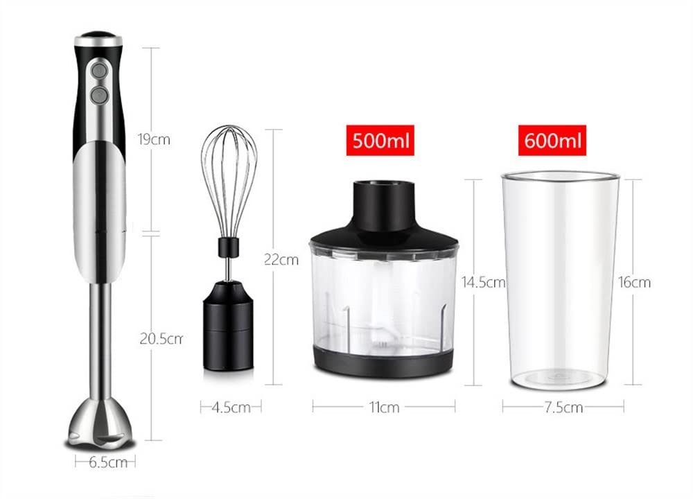 Blender ręczny zanurzeniowy, wielofunkcyjny blender ręczny 3 w 1, blender ręczny ze stali nierdzewnej, bez BPA, narzędzie kuchenne, idealny do zup, koktajli, przecierów, jedzenia dla niemowląt