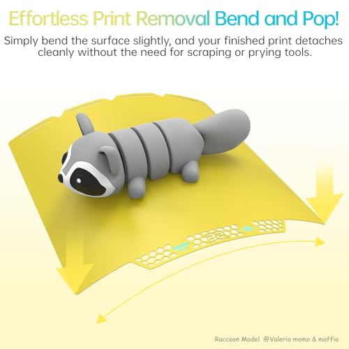 Image of BIQU CryoGrip Pro Glacier Build Plate for Snap-Maker U1 3D Printer | Low Temperature Printing, Double-Sided Spring Steel Sheet, 276X301mm, Yellow