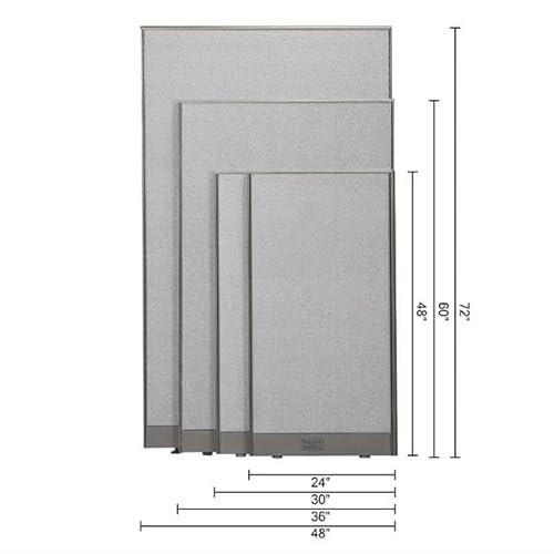 Gof Single Office Partition, Large Fabric Room Divider Panel, Custom Built Workstation 36" W X 60" H #TOP1