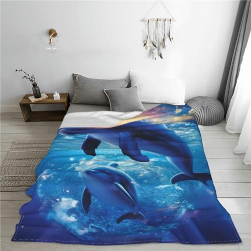 Couverture micro polaire dauphin pour vos soirées cocooning - 8