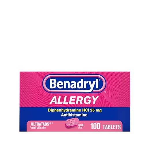Benadryl Ultratabs Antihistamine Allergy Relief with Diphenhydramine HCl 25 mg, 100 ct