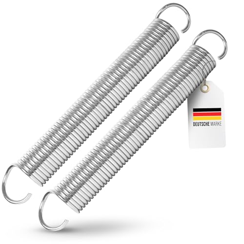 Lot de 2 ressorts de porte de garage universels - Disponibles en 9 tailles différentes - Ressorts de porte de garage galvanisés en acier au manganèse (550 x...