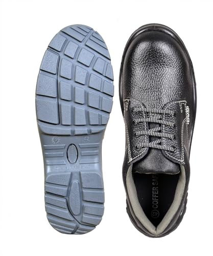Coffer Safety Men's Black Steel Toe Safety Shoe 1157 (Black, UK
