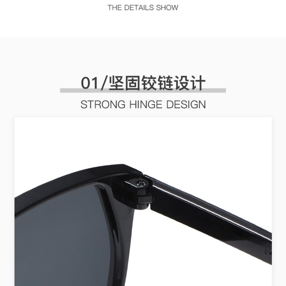 Minimalistische Retro-Sonnenbrille im Oversize-Stil mit farbigem Rahmen, einzigartigem Trend, UV-Schutz, klassischer Fahrbrille, Schwarz/Grau