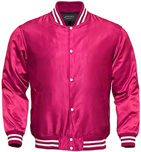 Varsity Jacket Letterman Baseball Jacket Bomber Jacket SATIN Fabric available in 10 Colors options