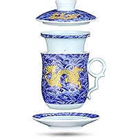 ドラゴンハンドル付き陶器花瓶　青磁 ドラゴンハンドル付き陶器花瓶 青磁